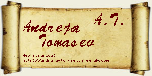 Andreja Tomašev vizit kartica
